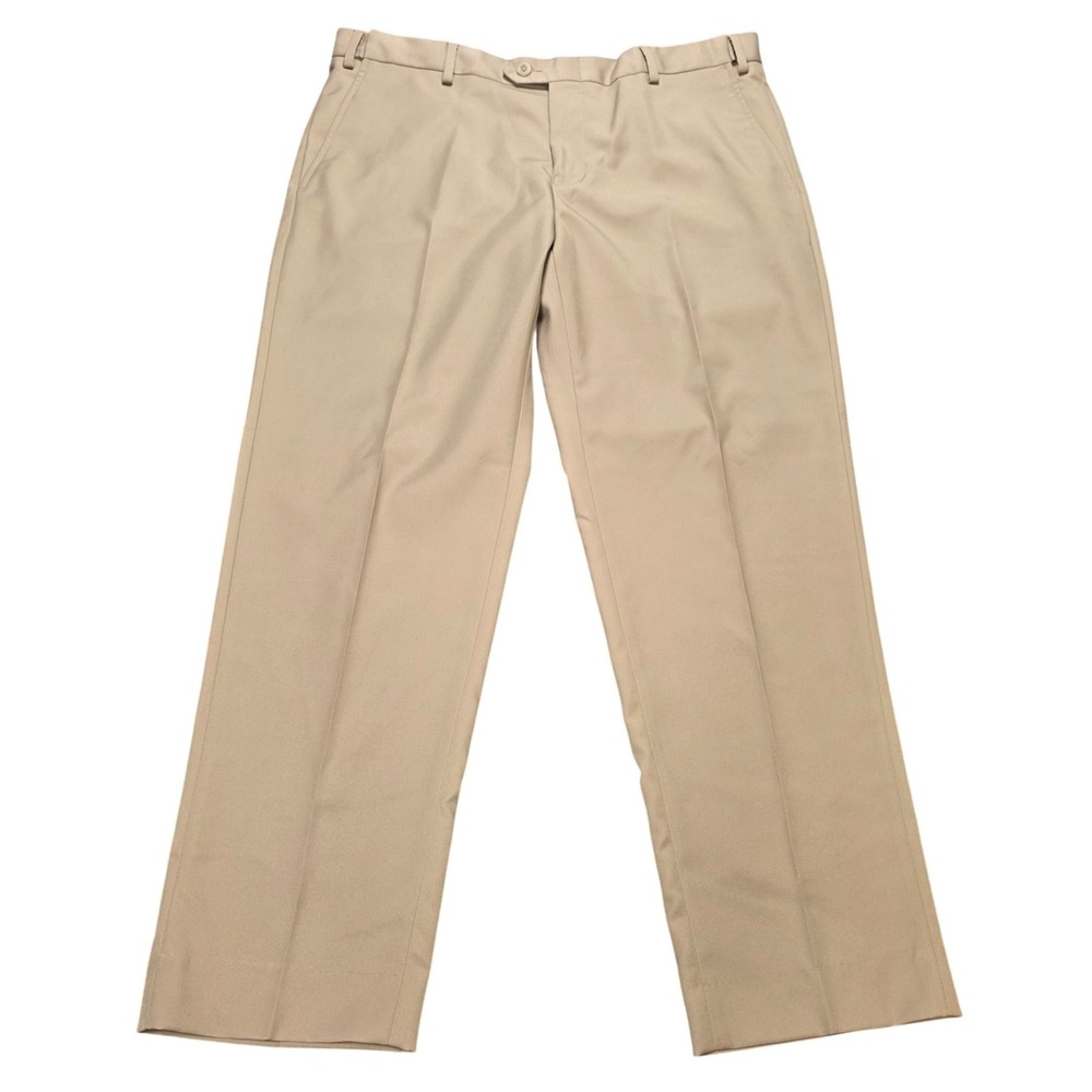 Jos. A. Bank Traveler Tailored Fit Dress Pants Men's Size 36x30 Khaki Tan Solid